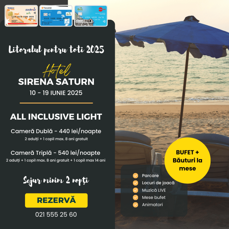 Litoralul pentru toti 2025 All Inclusive Light Hotel Sirena Saturn